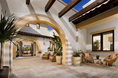 Classic Contemporary Spanish Style Courtyard House