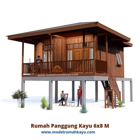 Rumah Panggung Minimalis Ukuran 6x8 Meter Rumah Kayu Bongkar Pasang