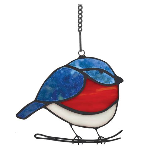 Chubby Birds Suncatchers Stained Glass Window Hanging Signals