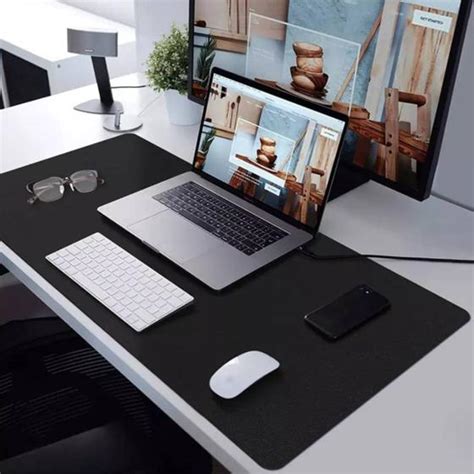 Kit Mouse Pad X Extra Grande Sintetico Premium Slim Preto