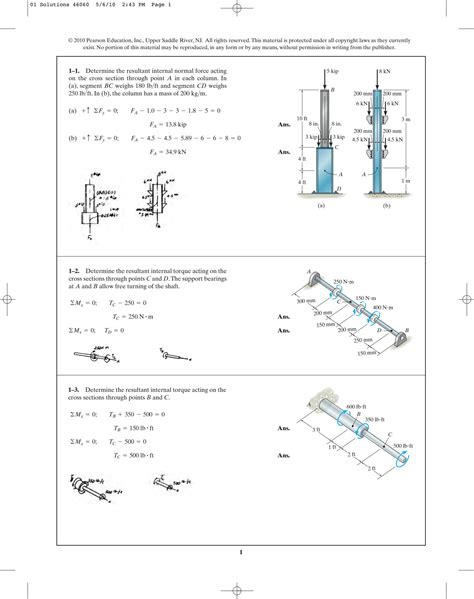 SOLUTION RC Hibbeler Mechanics Of Materials 8th Edition Solution