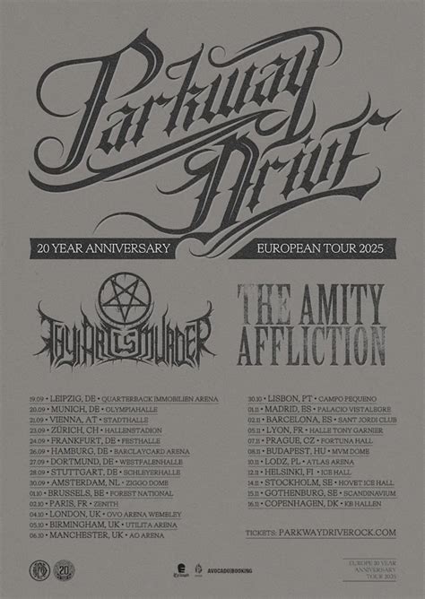 Parkway Drive Announces Fall Th Anniversary European Tour