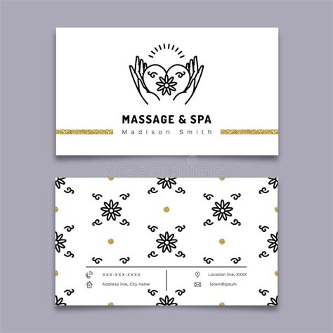 Vector Massage And Spa Therapy Logo Template Thin Line Symbols Stock Vector Illustration Of