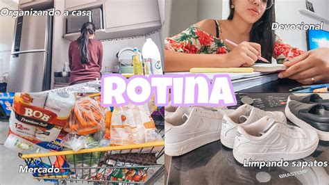 VLOG DA ROTINA ORGANIZANDO A CASA FUI NO MERCADO LAVANDO ROUPA E