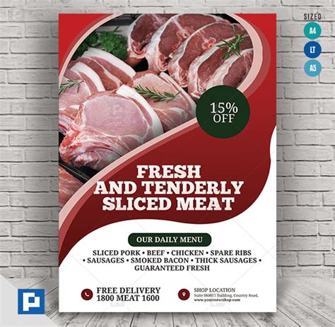 Butcher Shop And Services Flyer Psdpixel