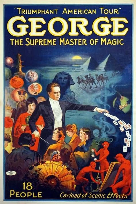 American Magic Show Poster George The Supreme Master Of Magic 1920s