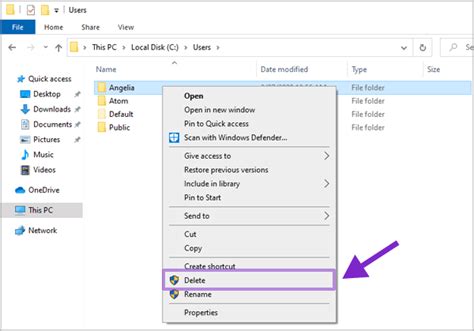 How To Delete User Profile In Windows Action