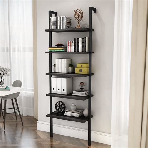 Buy Dklgg Wall Ed Bookcase Industrial Ladder Bookshelf 5 Tier Ed Book