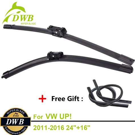 2Pcs ECO Wiper Blades For Volkswagen UP 2011 2016 24 16 Free 2Pcs