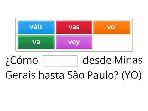 Completa Con El Verbo Ir Conjugado Adecuadamente Complete The Sentence