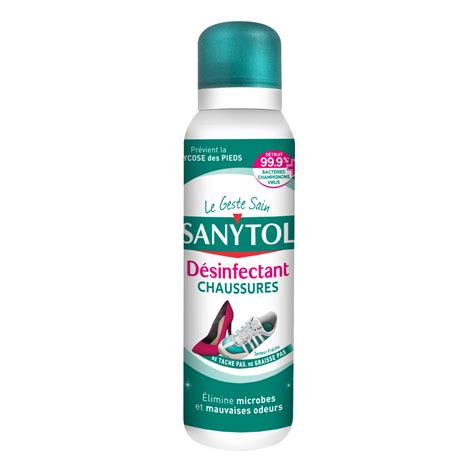 Spray Désinfectant pour Chaussures Sanytol désodorise et élimine les