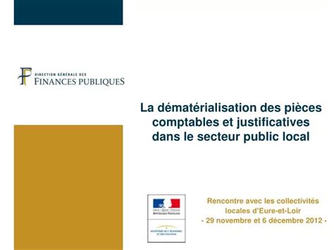 Ppt La D Mat Rialisation Des Pi Ces Comptables Et Justificatives Dans