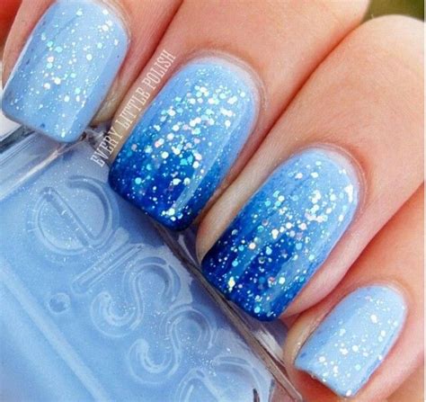 Pin By Desiree Hamann On Random Stuff Blue Glitter Nails Blue Nails