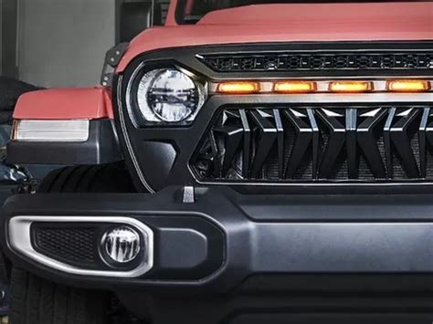 Parrilla Frontal Led Ambar Jeep Wrangler Jl Gladiator Sahara En Venta