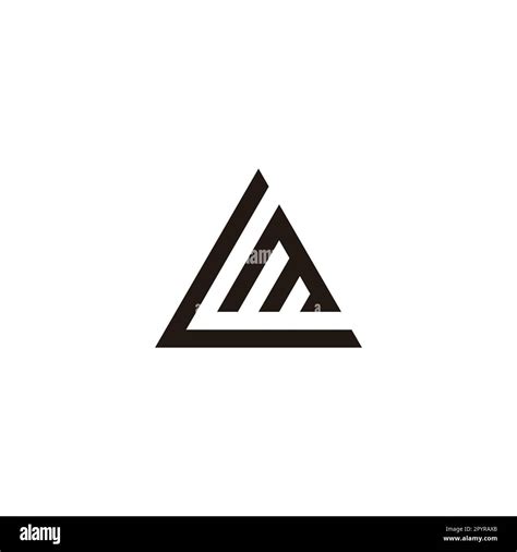 Letter L And M Triangle Geometric Symbol Simple Logo Vector Stock