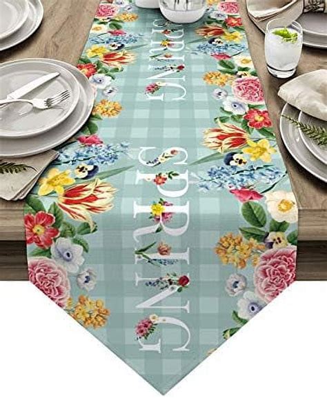 Dragonfly Table Runner Cotton Linen Long Inches Dresser Scarves