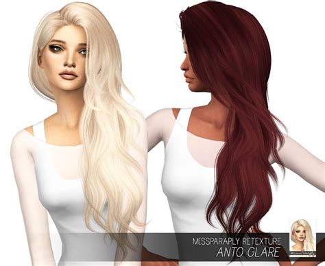 [ts4] Anto Glare Solids Sims Hair Sims 4 Hair Styles