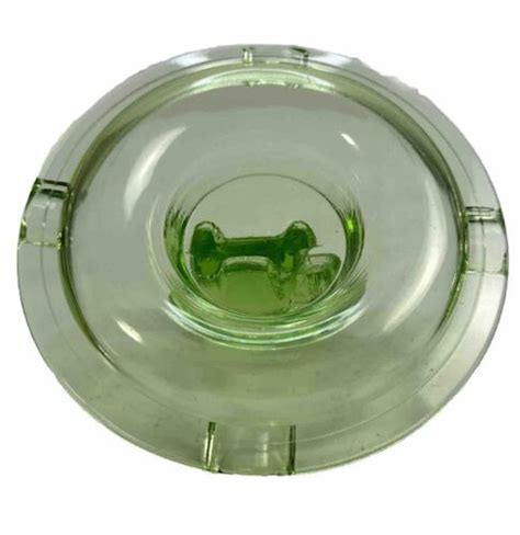 Vintage Le Smith Green Uranium Glass Elephant Ashtray Depression Glass 4707652245