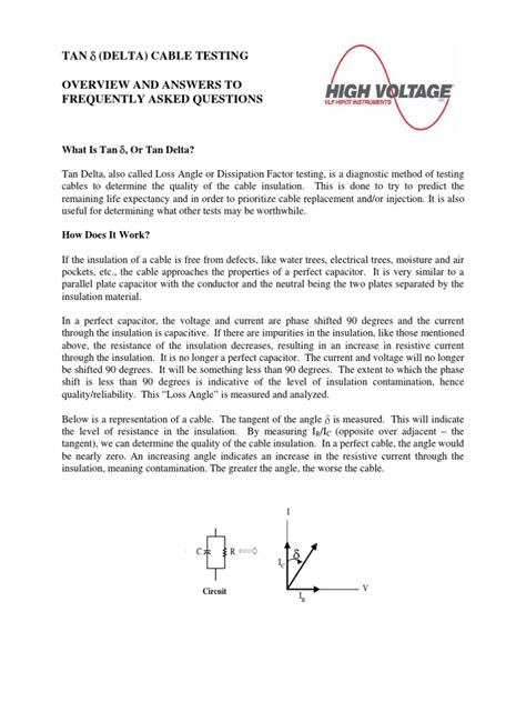 Tan Delta Faq Pdf Capacitor Electromagnetism