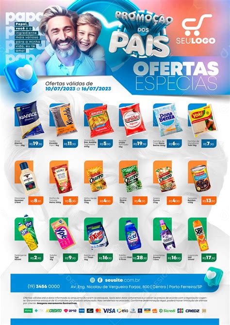 Tabloide Supermercado Promoção Dos Pais Ofertas Especiais Dia Dos Pais