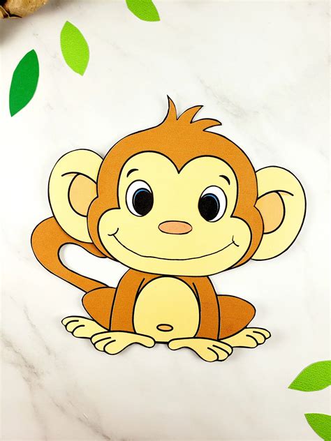 Easy Build A Monkey Craft For Kids With Free Template Simple Mom Project