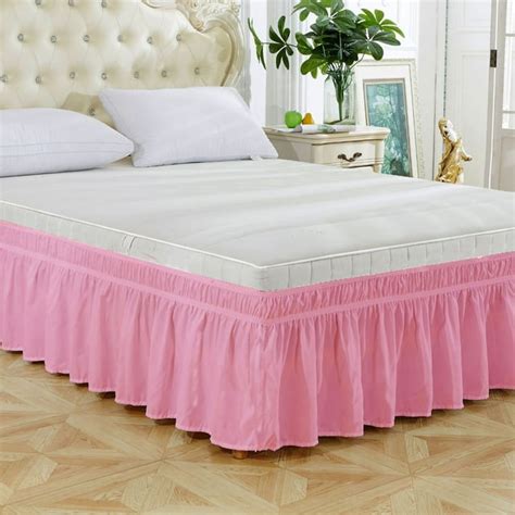 Wrap Around Dust Ruffle Bed Skirt For Size Beds With 15 In Drop Easy