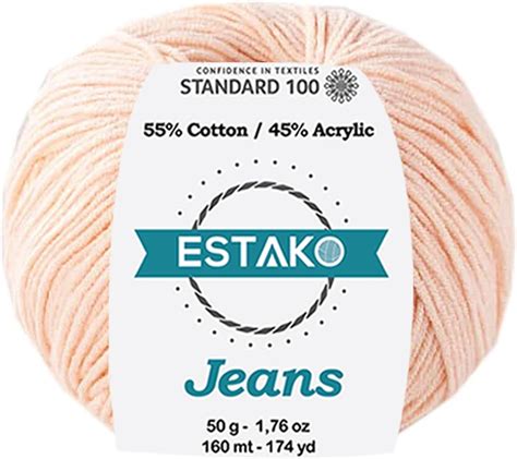 Amazon Estako Jeans Cotton Acrylic Amigurumi Yarn Soft