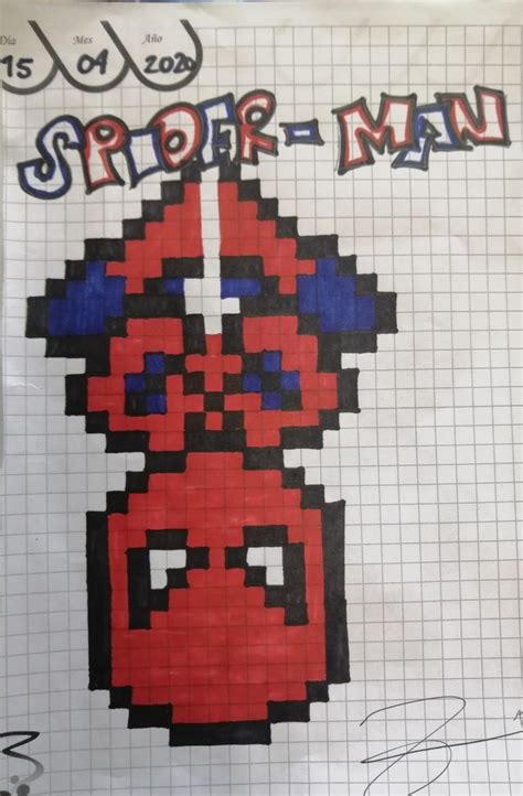 Por Santiago Orjuela Mahecha Spiderman Pixel Art Superhero Fictional