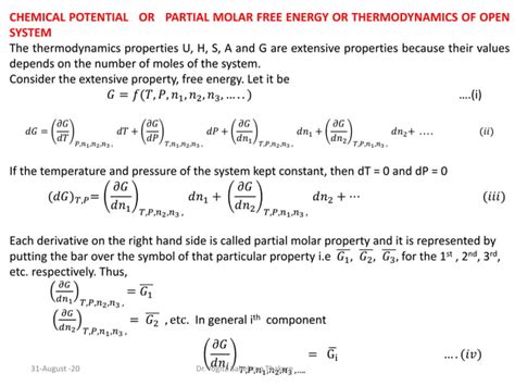 Lect. 3 gibbs helmholtz equation, chemical potential, gibbs duhem equation