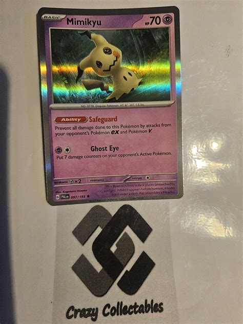 Pokemon Card Mimikyu Holo Rare Paldea Evolved Nr Mint Card Ebay