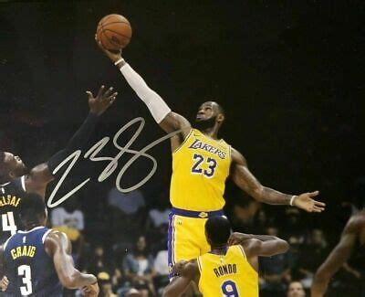 Lebron James Lakers POSTER WITH AUTOGRAPH POSTER 45X32CM EBay