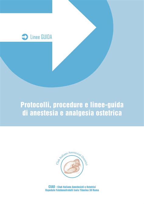 Pdf Protocolli Procedure E Linee Guida Anestesia E Ospedale