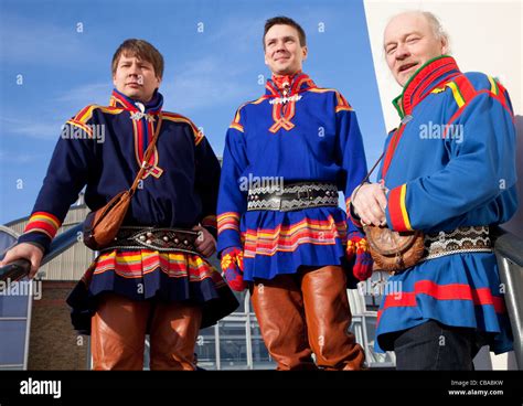 Indigenous Saami Men From Sweden Wearing Traditional Costume London