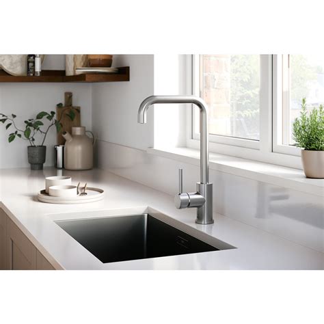 Bristan Lemon Mono Mixer Kitchen Tap Brushed Nickel Toolstation