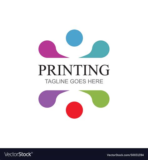 Digital printing logo design template Royalty Free Vector