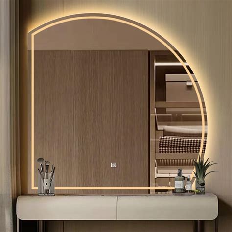 Amazon Large Wall Mounted Vanity Mirror Semicircle Led Bathroom