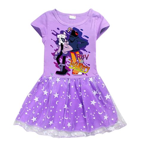 Fashion Children Clothing Friday Night Funkin Girls Dress Summer Lace