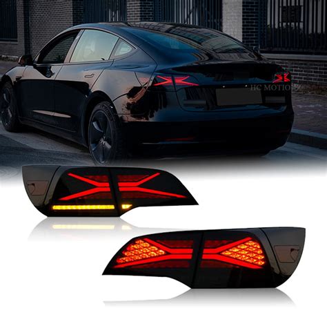 Buy Hcmotionz Led Tail Lights For Tesla Model 3 Model Y 2017 2018 2019 2020 2021 With Start Up