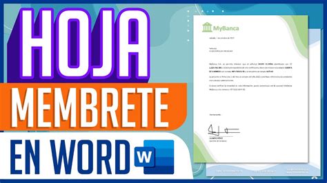 Como Hacer Una Hoja Membrete En Word Y Convertirla En Plantilla YouTube