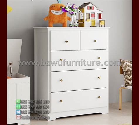 Drawer Putih Minimalis Model Terbaru Jepara Murah Bawu Furniture