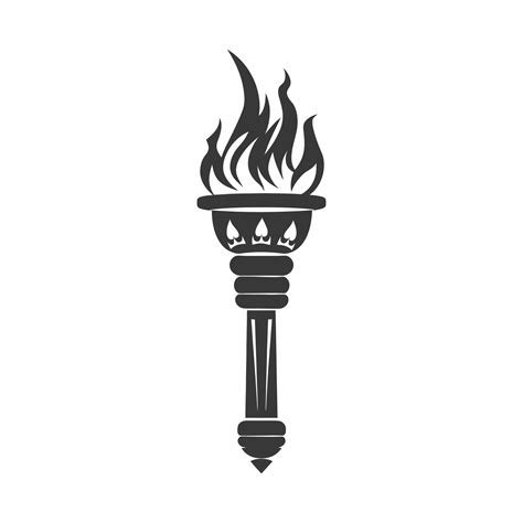 Ai Generated Silhouette Torch Black Color Only 40735007 Png