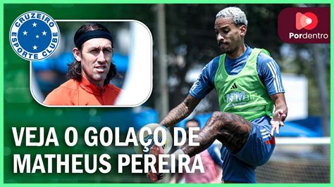 Matheus Pereira Marca Gola O Em C Ssio Em Treino Do Cruzeiro Youtube