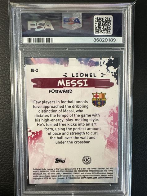 2020 21 Topps UCL Chrome Lionel Messi Joga Bonito Psa10 Fc Barcelona EBay