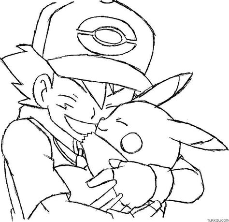 Pokemon Cute Pikachu Coloring Page Turkau