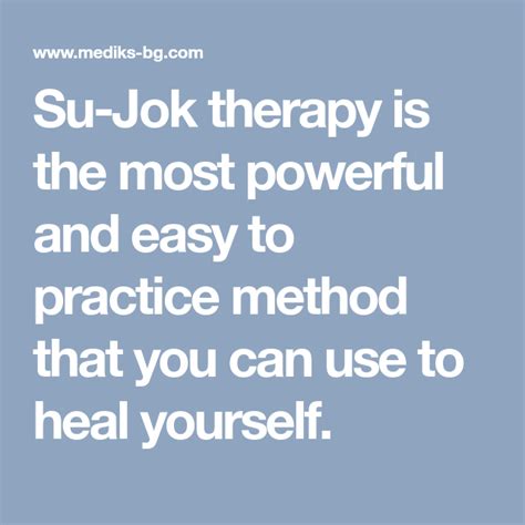 Su Jok Therapy Is The Most Powerful And Easy To Practice Method That You Can Use To Heal