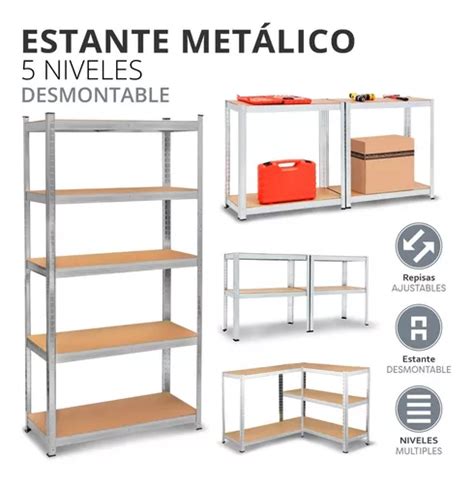 Estante Metalico Rack Anaquel Organizador Hogar Niveles