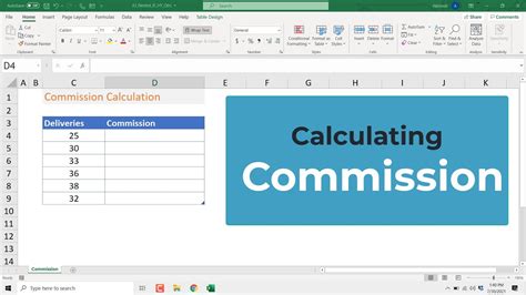 Calculate Sales Commission In Excel If Function Youtube