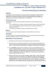 Nr Milestone Process Recording Guidelines Docx Chamberlain