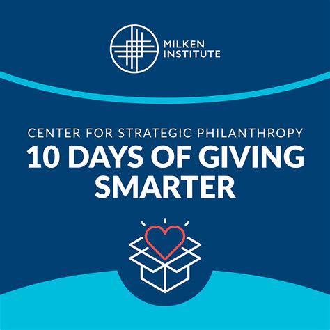 Milken Institute On Twitter We Re Kicking Off Our 10 Days Of Giving