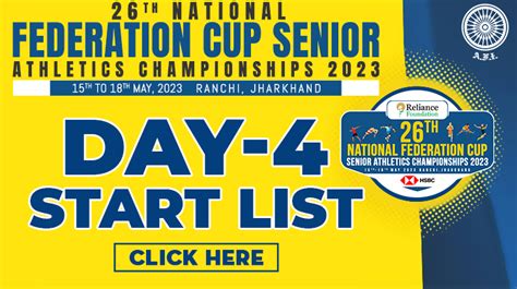 26th National Federation Cup Senior Athletics Championships 2023 – Day ...